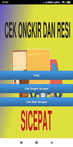 Android application Cek Resi dan Ongkir Sicepat screenshort