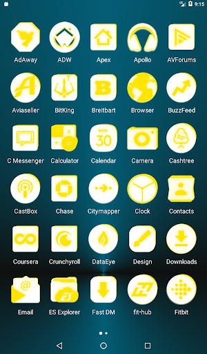 Inverted White Yellow IconPack