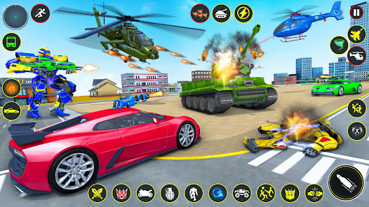 Captura 11 Helicopter Robot Car Game 3d android