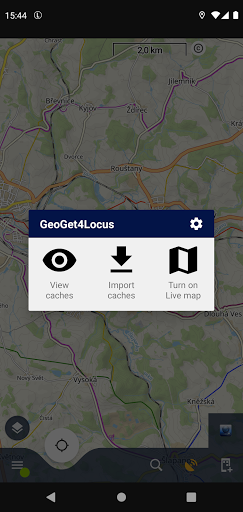 Android application GeoGet4Locus for Locus Map screenshort
