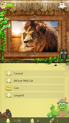 Android application Wildlife Quiz Adventure screenshort