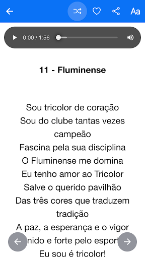 Hinos de clubes de futebol Screen 2