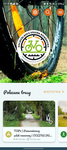 Android application Dolnośląska kraina rowerowa screenshort