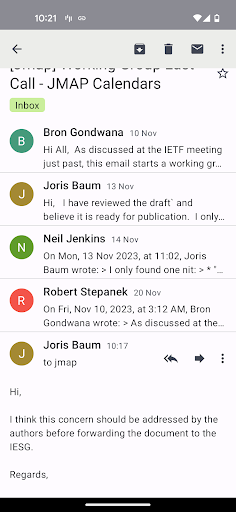 Ltt.rs - JMAP Email client Screen 2