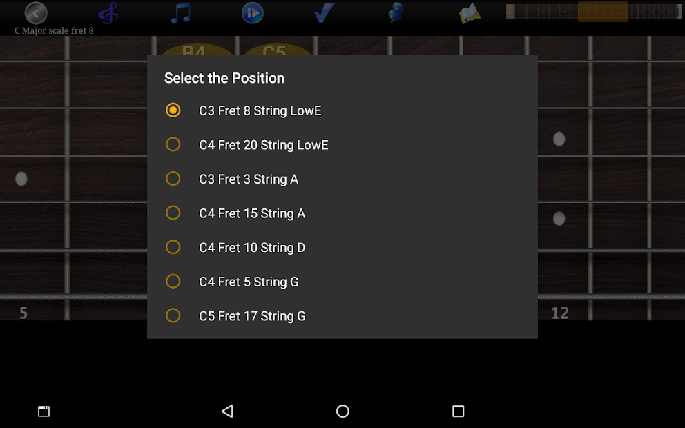 Screenshot 22 escalas y acordes de guitarra android