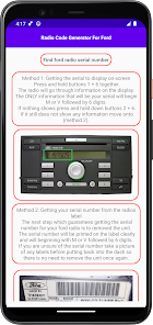 Imágen 4 Generador códigos radio Ford android