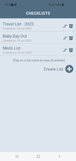 CheckLister Screen 3