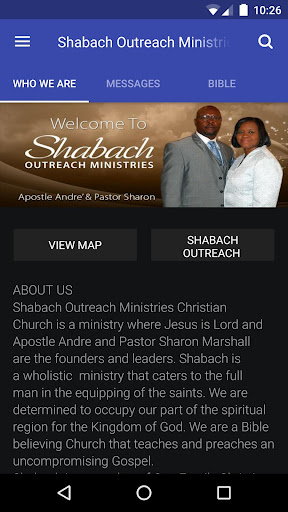 Android application Shabach Outreach Ministries screenshort