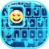 Neon Blue Emoji Keyboard icon