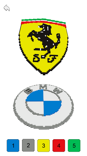 Cars Logo 3D Color by Number Screen 3
