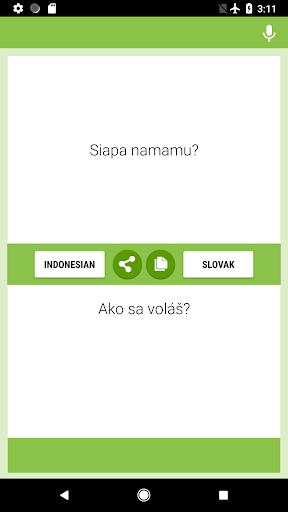 Android application Indonesian-Slovak Translator screenshort