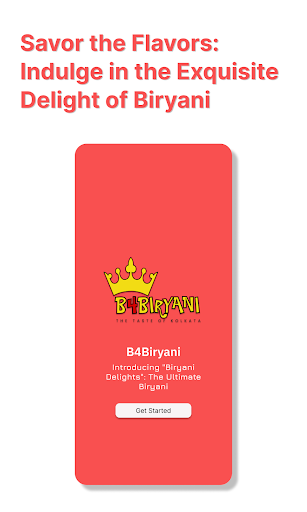 Android application B4B RESTAURANT APP screenshort