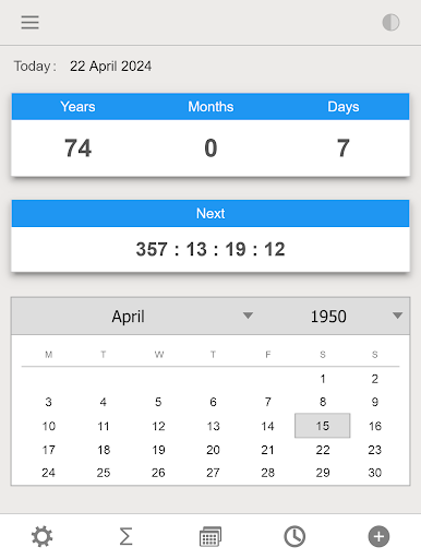 Screenshot of Age Calculator Pro
