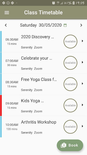 Serenity Bookings App Screen 3