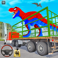 Angry Dino Transport Truck: Rescue Zoo Animal Game