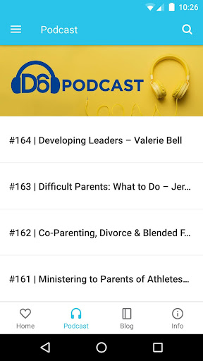 Screenshot of The D6 Family App