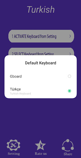 Turkish Keyboard Typing Screen 3
