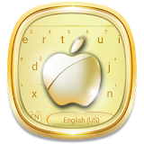 Golden Crystal Apple Keyboard Theme icon