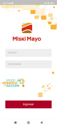 Android application Horario Híbrido screenshort