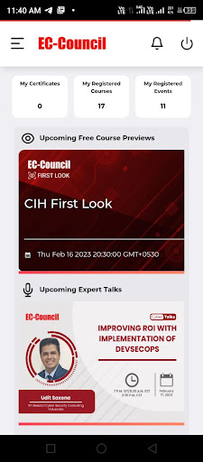 EC-Council Community Portal Screen 2