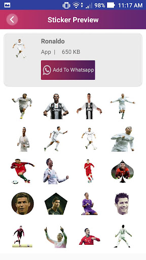 Ronaldo Stickers For Whatsapp