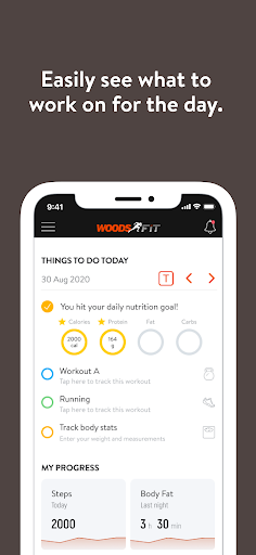 WoodsFit Screen 2