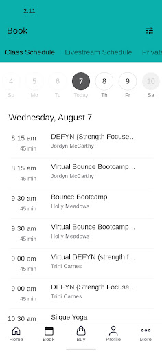 B.YOU Fitness & Workouts Screen 2