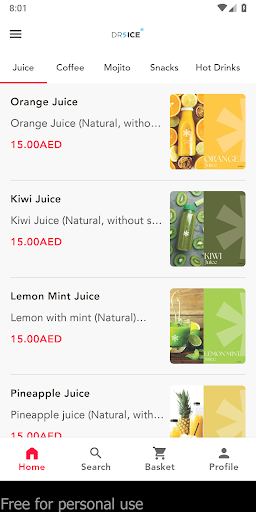 Android application Drs Ice screenshort