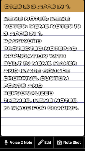 Meme Notes - 3 Apps In 1