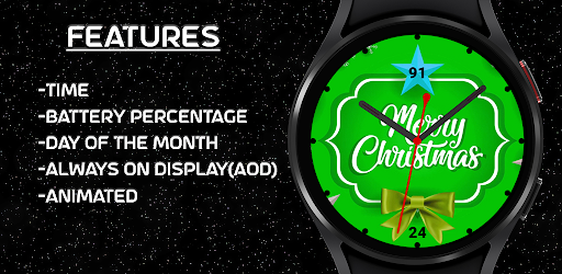 Merry Christmas Ribbon Color Screen 2