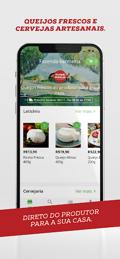 Android application Fazenda Vermelha Delivery screenshort