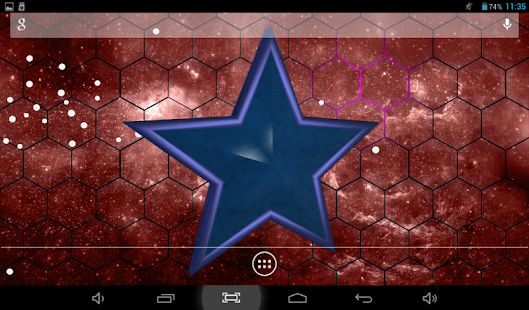 Екранна снимка на живи тапети на Star X 3D