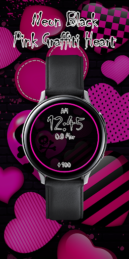 Pink Graffiti Heart_Watchface Screen 3