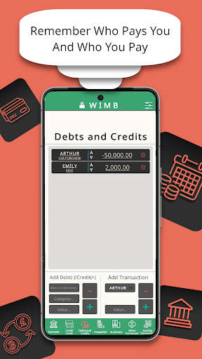 WIMB - Personal Finance App Screen 3