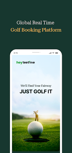 Android application heyteetime: live golf booking screenshort