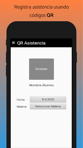 Android application QR Asistencia screenshort
