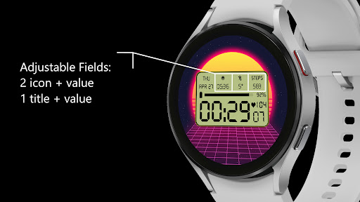 SynthWave Watch Face Screen 3