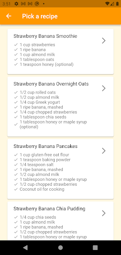 What do we cook today? Screen 2