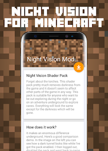 Night Vision Mod for Minecraft APK for Android Download 1