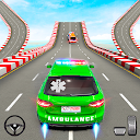 Herunterladen Ambulance Car Stunt Games: Mega Ramp Car  Installieren Sie Neueste APK Downloader