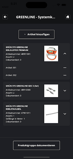 Android application GRÜN App screenshort