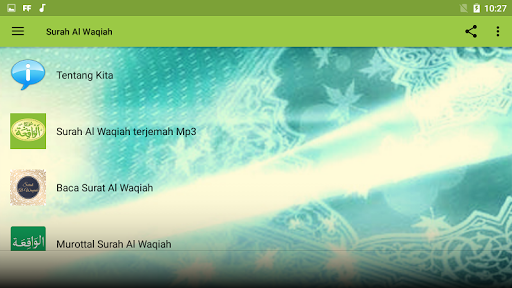 Surah Al Waqiah murottal mp3  terjemahannya