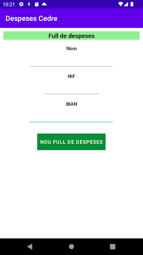 Android application Gastos Associacio Cedre screenshort