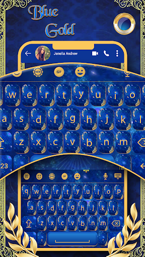 Blue Gold keyboard Theme