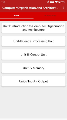 Android application COMPUTER ARCHITECTURE & ORG screenshort
