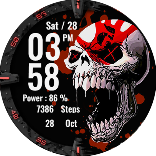Skull Red Watchface Wear Os logo