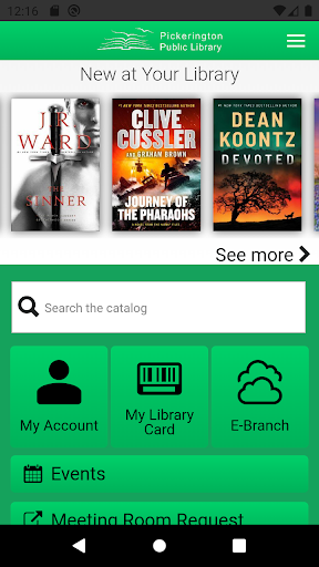 Android application Pickerington Public Library screenshort