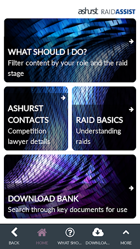 Android application Ashurst Raid Assist screenshort