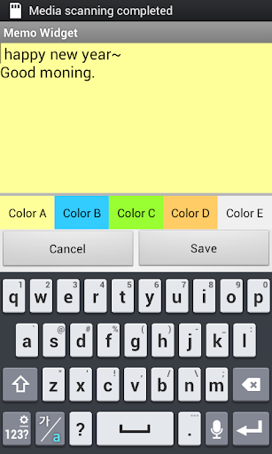 Notes Widget Screen 3