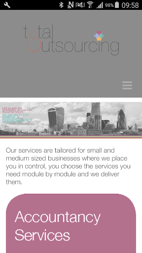 Android application Total Outsourcing Web screenshort
